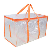 Cross-border pe portable transparent woven bag moving large capacity storage bag cotton quilt storage bag luggage bag packing bag