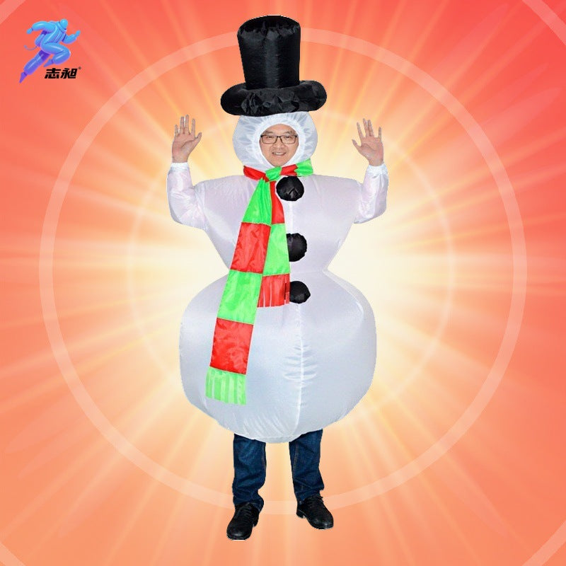 Cross-Border Hot-Selling New Snowman Inflatable Costume Christmas Carnival Festival Celebration Stage Party Performance Costume