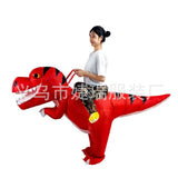 Halloween Muscular Tyrannosaurus Rex Dinosaur Inflatable Suit Holiday Party Funny Doll Inflatable Costume Cosplay Costume