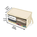 Cross-border dust-proof double-sided portable quilt storage bag transparent window portable storage bag clothes finishing bag moving