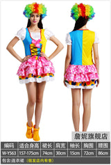 Adult Clown Performance Costume Birthday Party Magic Performance Masquerade Sexy Dress Female Clown Costume