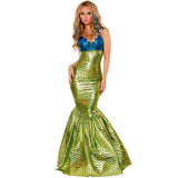 Halloween Costume Adult Mermaid Cosplay Costume Princess Dress Sexy Chest-Wrapped Evening Dress Ds Performance Costume