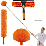 Cross-Border 2-in-1 Window Cleaning Scraper, Glass Cleaning Brush, Wiper, Glass Scraper, Double-Sided Glass Cleaning Tool