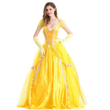 Halloween Costume Beauty and the Beast Movie Character Belle Princess Yellow Dress Game Princess Costume
