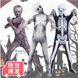 cross-border halloween children's costume cos horror costume jumpsuit zombie costume performance costume props performance costume