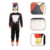 Spot Sonic Play Costume Supersonic Kid cos Costume Jumpsuit Blue Black Halloween cos Costume