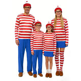 Halloween Costume Smart Wally Where's Wally UK Anime Costume cosplay Couple Costume