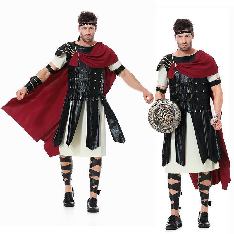 Subaru Halloween Ancient Roman Warrior Shield Sword Gladiator Cosplay Role Play Costume Parent-Child Outfit