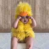 Foreign trade new Halloween animal costume cute little yellow duck children hooded vest cosplay costume
