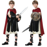 Subaru Halloween Ancient Roman Warrior Shield Sword Gladiator Cosplay Role Play Costume Parent-Child Outfit