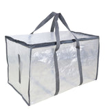Cross-border pe portable transparent woven bag moving large capacity storage bag cotton quilt storage bag luggage bag packing bag