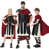 Subaru Halloween Ancient Roman Warrior Shield Sword Gladiator Cosplay Role Play Costume Parent-Child Outfit