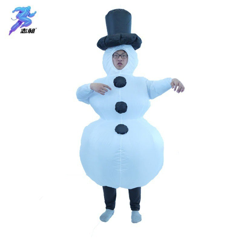Cross-Border Hot-Selling New Snowman Inflatable Costume Christmas Carnival Festival Celebration Stage Party Performance Costume