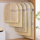 Non-woven Clothes Dust Cover Suit Cover Dust Bag Household Fully-enclosed Storage Cover Hanging Pocket