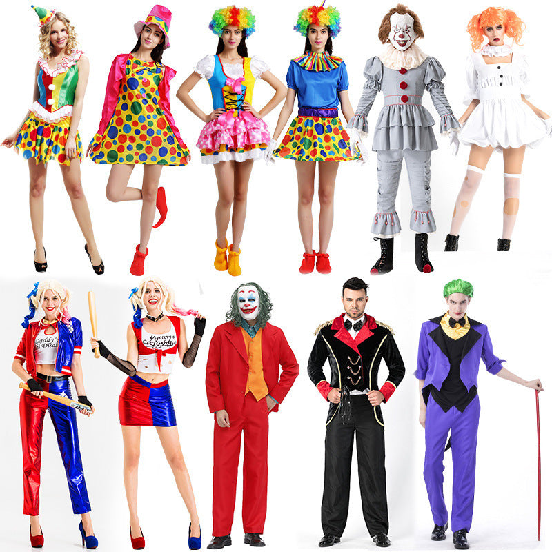 Adult Clown Performance Costume Birthday Party Magic Performance Masquerade Sexy Dress Female Clown Costume