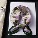 100% Silk Scarf Real Silk Premium Hangzhou Silk Small Square Scarf Spring and Autumn All-match Neck Protection Decorative Shirt Professional Scarf