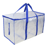 Cross-border pe portable transparent woven bag moving large capacity storage bag cotton quilt storage bag luggage bag packing bag