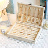 Flannel Jewelry Storage Box Dustproof High-grade Large Capacity Jewelry Box Earrings Bracelet Necklace Storage Display Jewelry Box