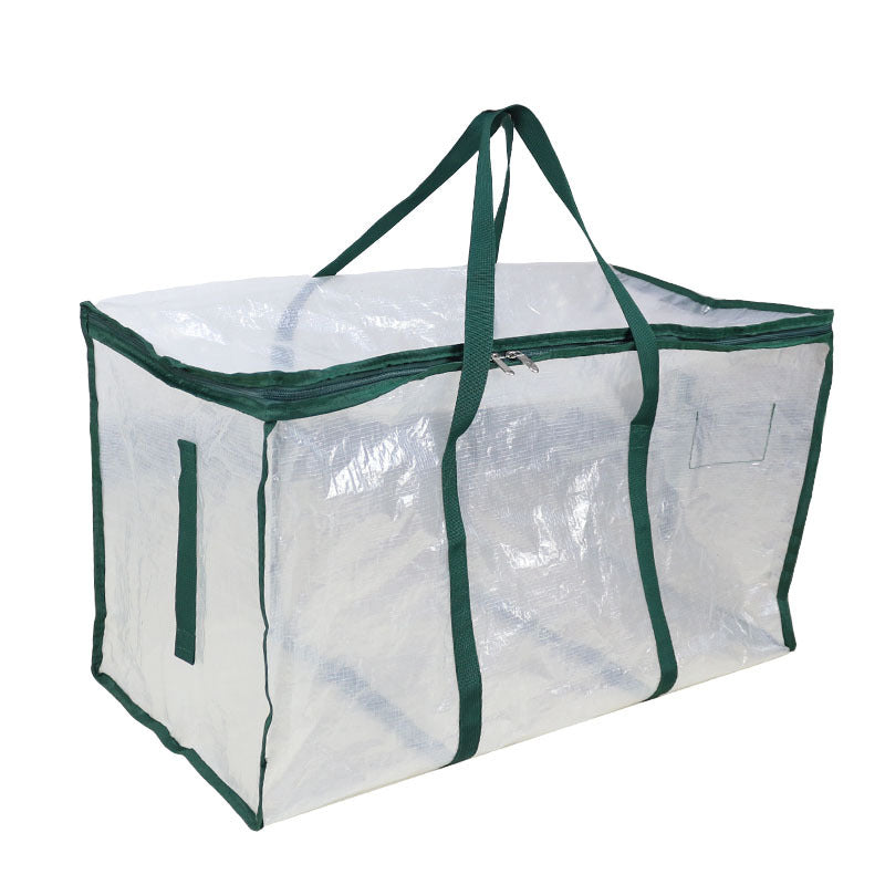 Cross-border pe portable transparent woven bag moving large capacity storage bag cotton quilt storage bag luggage bag packing bag