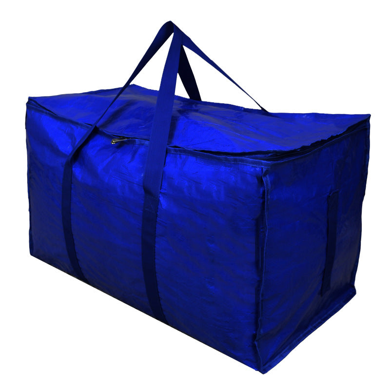 Cross-border pe portable transparent woven bag moving large capacity storage bag cotton quilt storage bag luggage bag packing bag