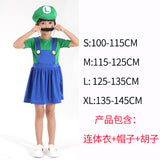 Halloween cosplay Anime Costume Parent Child cosplay Children Mario Clothes Super Mary Costume