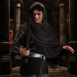6 Piece Set Halloween Man Renaissance Costume suit Medieval Pirate Shirt Ankle Ribbon Pants
