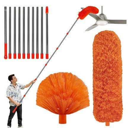 Cross-Border 2-in-1 Window Cleaning Scraper, Glass Cleaning Brush, Wiper, Glass Scraper, Double-Sided Glass Cleaning Tool