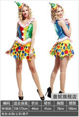 Adult Clown Performance Costume Birthday Party Magic Performance Masquerade Sexy Dress Female Clown Costume