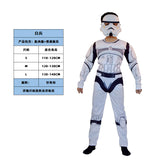 Black Soldier White Soldier Star Wars Costume Halloween Jedi Knight Children's Cos Yoda Mandalorian Jumpsuit