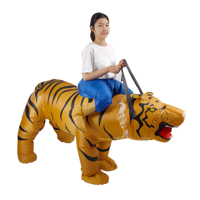 Cross-Border Trade Halloween Costume Party Props Riding Animal Cute Horse Inflatable Costume Theme Party