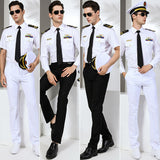Men's Seafarer's Uniform Shirt Seafarer's Costume Aviation Uniform High-end Costume Sending Paulette Blend Tie