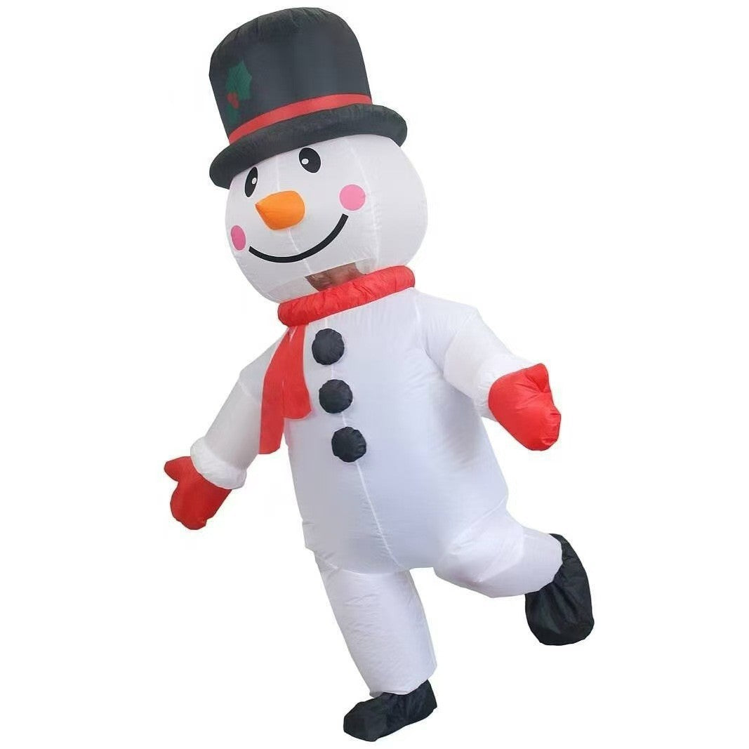 Cross-Border Hot-Selling New Snowman Inflatable Costume Christmas Carnival Festival Celebration Stage Party Performance Costume