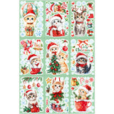 Cross Border Christmas Kitty Christmas Tree Snowflake Glass Electrostatic Sticker Holiday Party Window Decoration Self-Paste