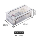 Household Transparent Foldable Shoe Storage Box Visible Installation-Free Bed Bottom Shoe Cabinet Thickened Steel Frame Storage Box