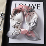 100% Silk Scarf Real Silk Premium Hangzhou Silk Small Square Scarf Spring and Autumn All-match Neck Protection Decorative Shirt Professional Scarf
