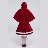 European and American New Halloween Little Red Riding Hood Cos Role-Playing Anime Party Costume Little Red Riding Hood Performance Outfit