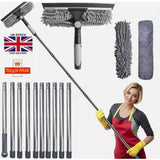 Cross-Border 2-in-1 Window Cleaning Scraper, Glass Cleaning Brush, Wiper, Glass Scraper, Double-Sided Glass Cleaning Tool
