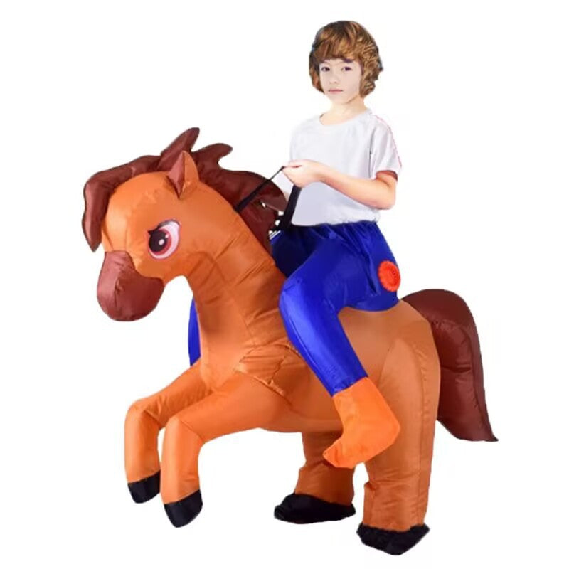 Cross-Border Trade Halloween Costume Party Props Riding Animal Cute Horse Inflatable Costume Theme Party