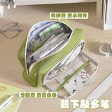 Transparent pencil case ins Japanese large capacity junior high school boys and girls simple high-looking pencil case Office pencil case