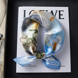 100% Silk Scarf Real Silk Premium Hangzhou Silk Small Square Scarf Spring and Autumn All-match Neck Protection Decorative Shirt Professional Scarf
