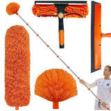 Cross-Border 2-in-1 Window Cleaning Scraper, Glass Cleaning Brush, Wiper, Glass Scraper, Double-Sided Glass Cleaning Tool