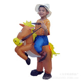 Cross-Border Trade Halloween Costume Party Props Riding Animal Cute Horse Inflatable Costume Theme Party
