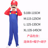 Halloween cosplay Anime Costume Parent Child cosplay Children Mario Clothes Super Mary Costume