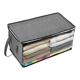 Cross-border dust-proof double-sided portable quilt storage bag transparent window portable storage bag clothes finishing bag moving