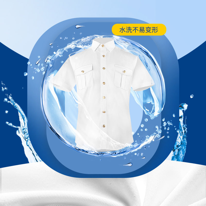 Men's Seafarer's Uniform Shirt Seafarer's Costume Aviation Uniform High-end Costume Sending Paulette Blend Tie