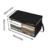Cross-border dust-proof double-sided portable quilt storage bag transparent window portable storage bag clothes finishing bag moving