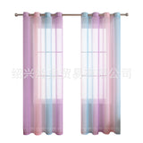 Modern Simple Fresh Translucent Gradient Window Screen Scandinavian Living Room Balcony Bay Window New Semi-Shading Gauze One Piece Drop Shipping