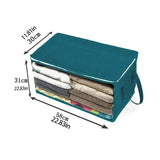 Cross-border dust-proof double-sided portable quilt storage bag transparent window portable storage bag clothes finishing bag moving