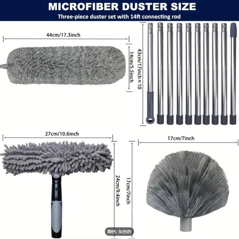 Cross-Border 2-in-1 Window Cleaning Scraper, Glass Cleaning Brush, Wiper, Glass Scraper, Double-Sided Glass Cleaning Tool