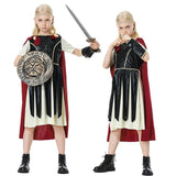 Subaru Halloween Ancient Roman Warrior Shield Sword Gladiator Cosplay Role Play Costume Parent-Child Outfit